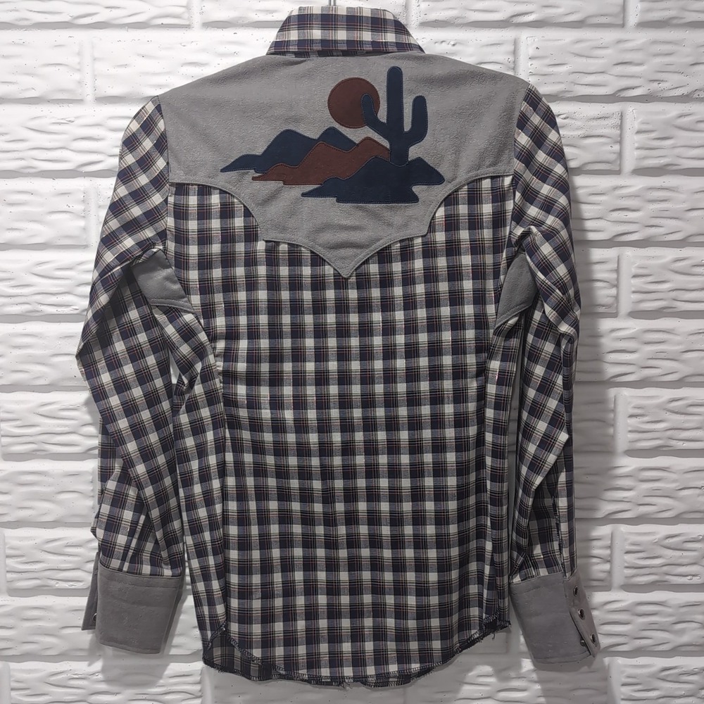 Miss Rodeo America Women's Long Sleeve Vintage Cowgirl Plaid Pear Snap Sz Small